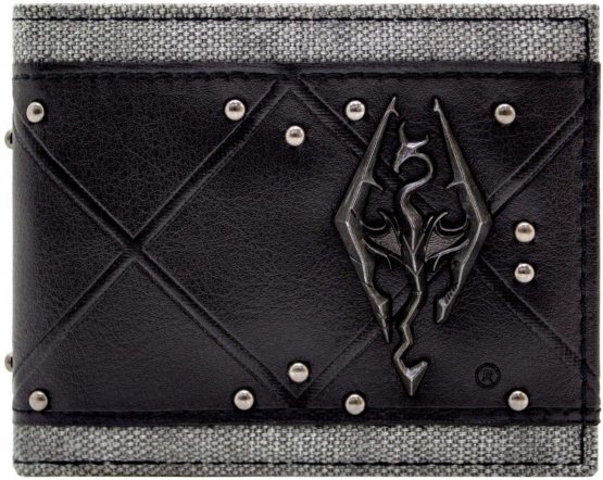Bethesda Elder Scrolls 3D Skyrim Logo Black ID & Card Bi-Fold Wallet