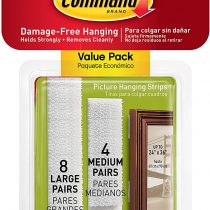Command 17209 Picture Mounting Multi-Pack 4 x 2 M and 8 x 2 Strips Size L, Groß/Mittelgroß