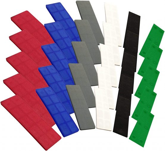 JCP 100mm x 28mm Assorted Flat Window Glazing Glass Plastic Packers Spacers 1mm to 6mm (Mixed Pack of 100)