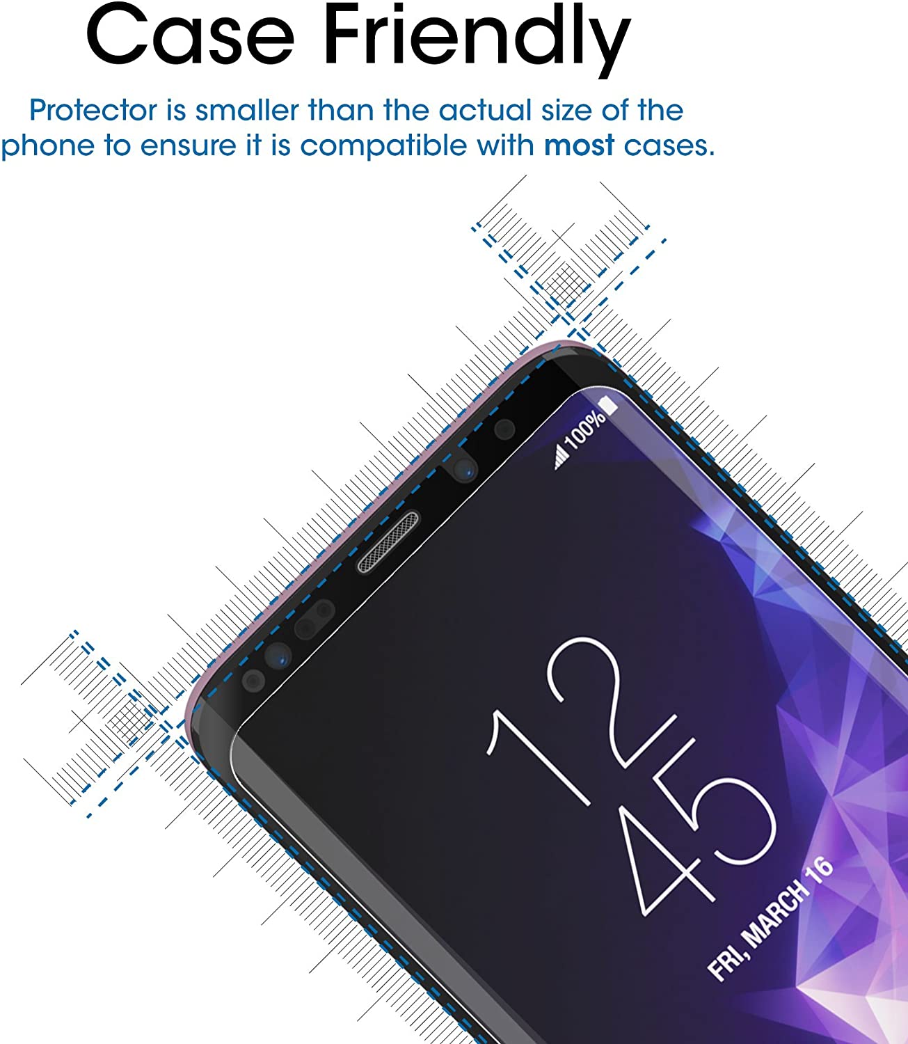 amFilm Galaxy S9 Plus Screen Protector Glass - Image 3