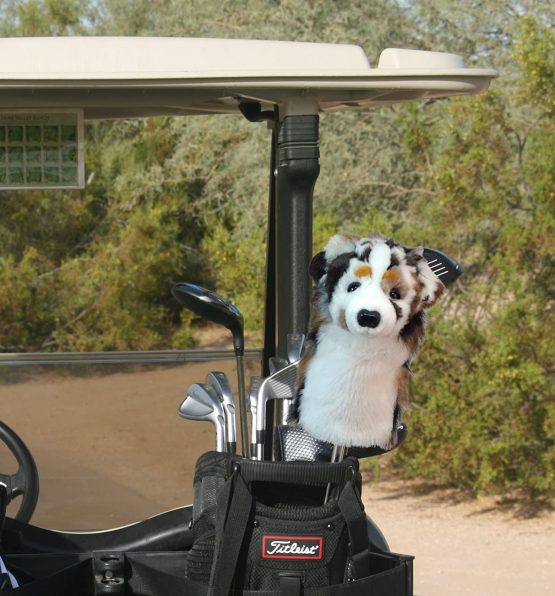 Daphne's Unisex's Australian Shepherd Novely Headcover, White - Image 2
