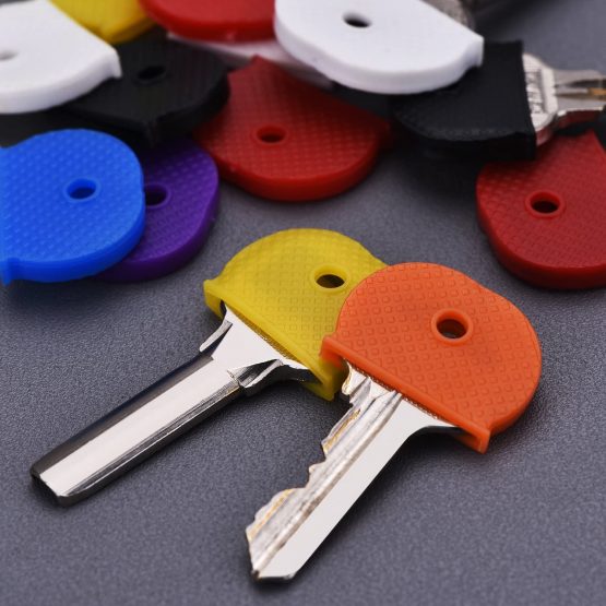 24 Pieces Key Caps Set Flexible Key Covers for Easy Identifying Door Keys, 8 Colors - Image 3
