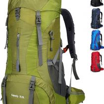 Doshwin 70L Large Backpack Camping Trekking Hiking Travel Rucksack for Women Men (with Rain Cover)