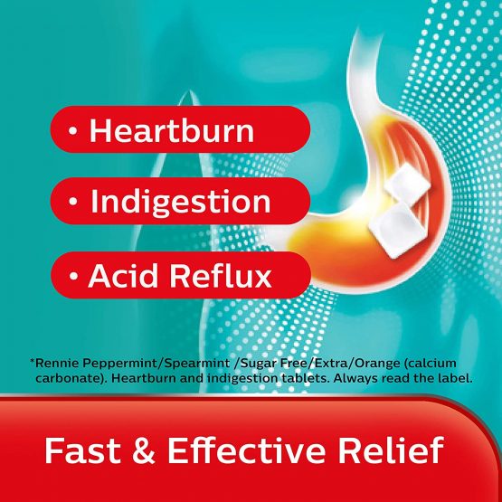 Rennie Antacids Spearmint Flavour Heartburn Relief And Indigestion rennie-antacids-spearmint-flavour-heartburn-relief-and-indigestion