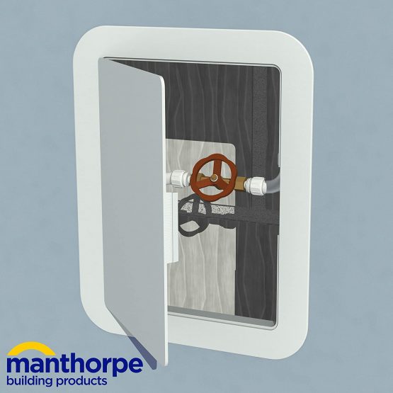 Manthorpe GL100 White Plastic 150mm x 200mm Access Panel Inspection Hatch - Image 3