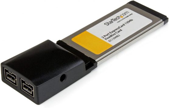StarTech 2 Port ExpressCard 1394b FireWire Laptop Adapter Card - Texas Instruments FireWire Card - ExpressCard FireWire 800 (EC1394B2)
