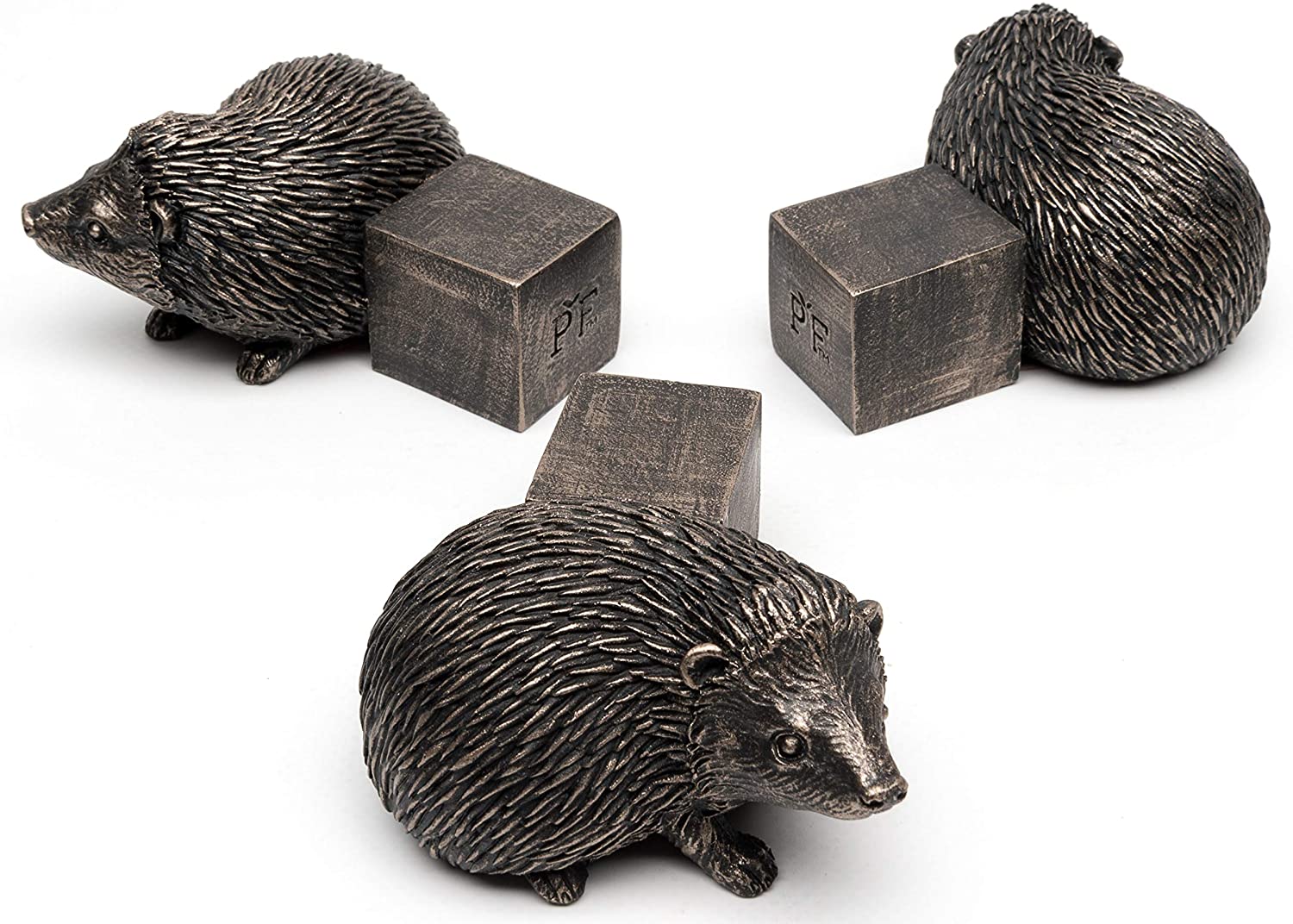 Potty Feet Hedgehog Figures Plant Pot Feet - Planter Support - Handmade Decorative Ornaments - 3pcs, Bronze - Image 2