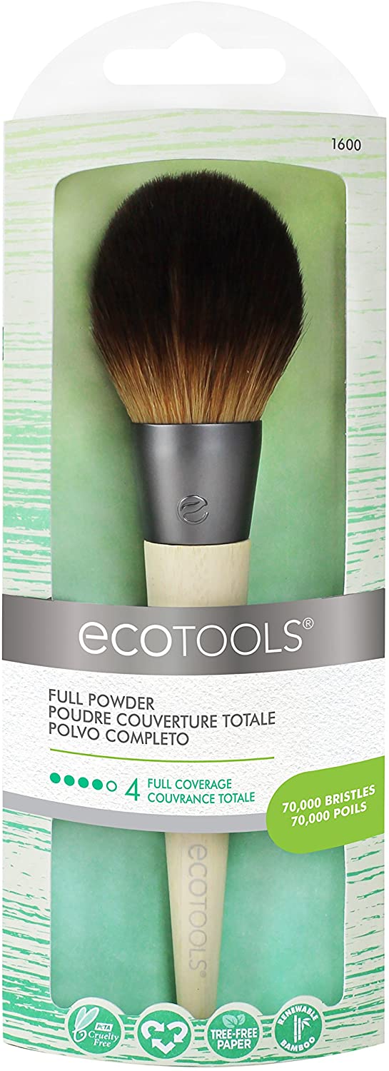 EcoTools Full Powder Brush, Fluffy Makeup Brush For Loose & Pressed Powder, Best for Setting Makeup Large Head With Soft