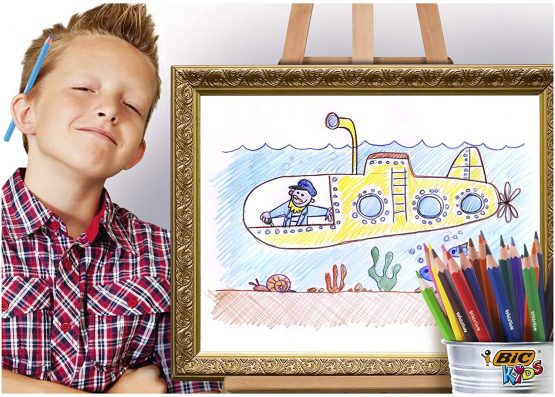 BIC Kids Evolution ECOlutions Colouring Pencils - 24 Assorted Colours, Tin Pot of 60 - Image 3