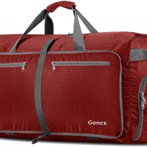 Gonex 150L Travel Duffel Bag Foldable Water Resistant Travel Bag Lightweight Duffel Bag with Big Capacity for Luggage Gym Sports Black