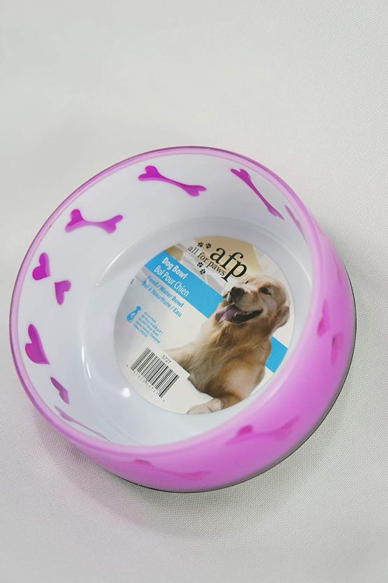 ALL FOR PAWS Lifestyle Dog Love Bowl, Small, Pink, 2.36 kg - Image 3