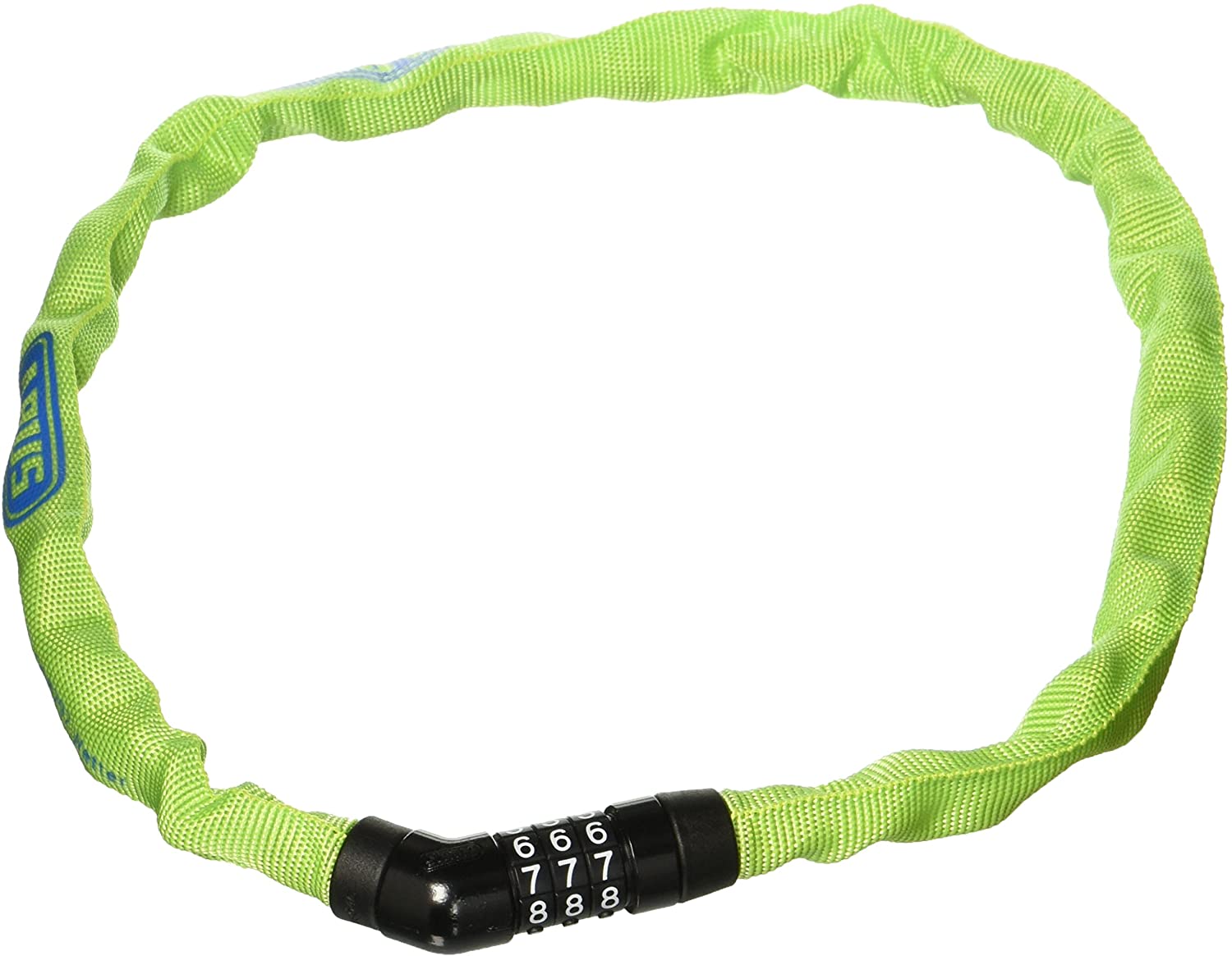 ABUS Steel-O-Chain 4804C chain lock - combination lock made of special steel - security level 3, Green (Lime), 75
