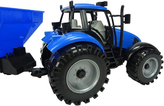 Toyland® Farm Tractor With Trailer In Pink, Red Or Blue (BLUE) - Image 3