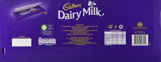 Cadbury Dairy Milk Chocolate Gift Bar 850g - Image 2