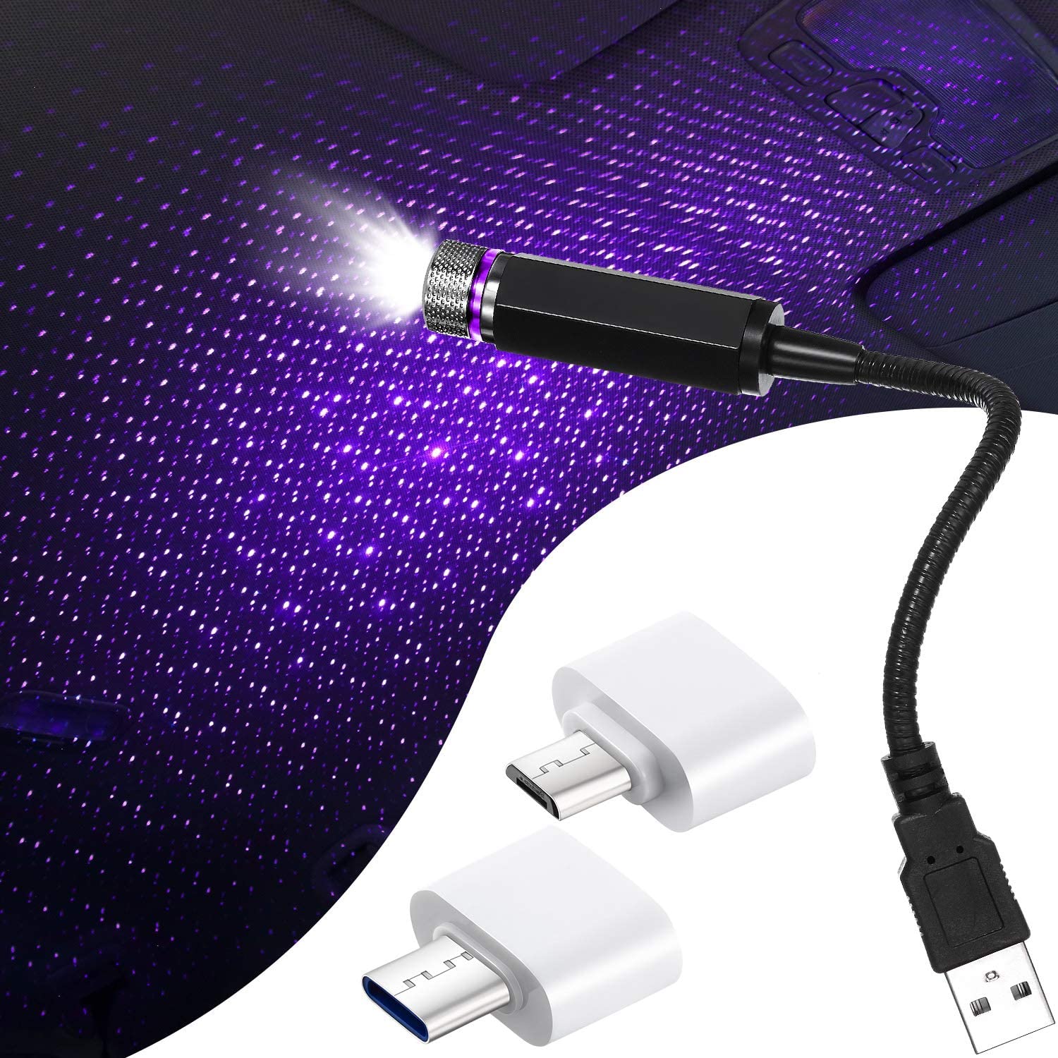 USB Romantic Star Light, Star Projection USB Night Light