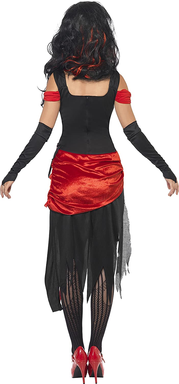 Smiffys Seven Deadly Sins Lust Costume, Red with Dress, Garter and Arm Cuffs, Hlloween 7 Deadly Sins Fancy Dress - Image 2