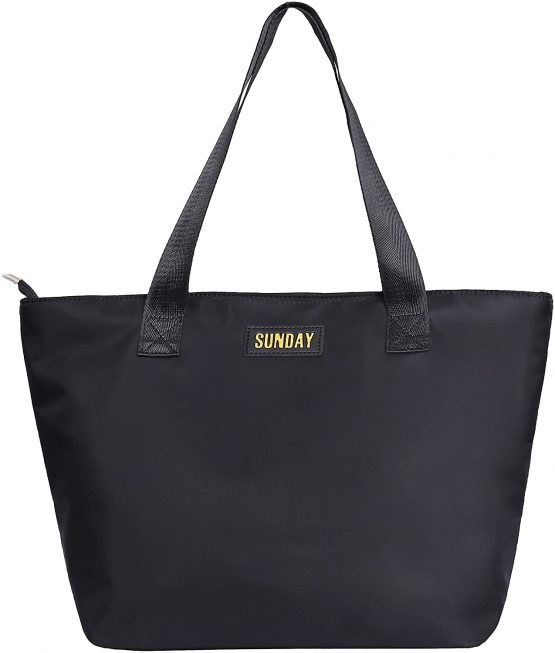 Tote Bag, Nylon Beach Bag Splash Water Proof Shoulder Bag Large Capacity Women Girls Handbag for School Work Travel Shopping