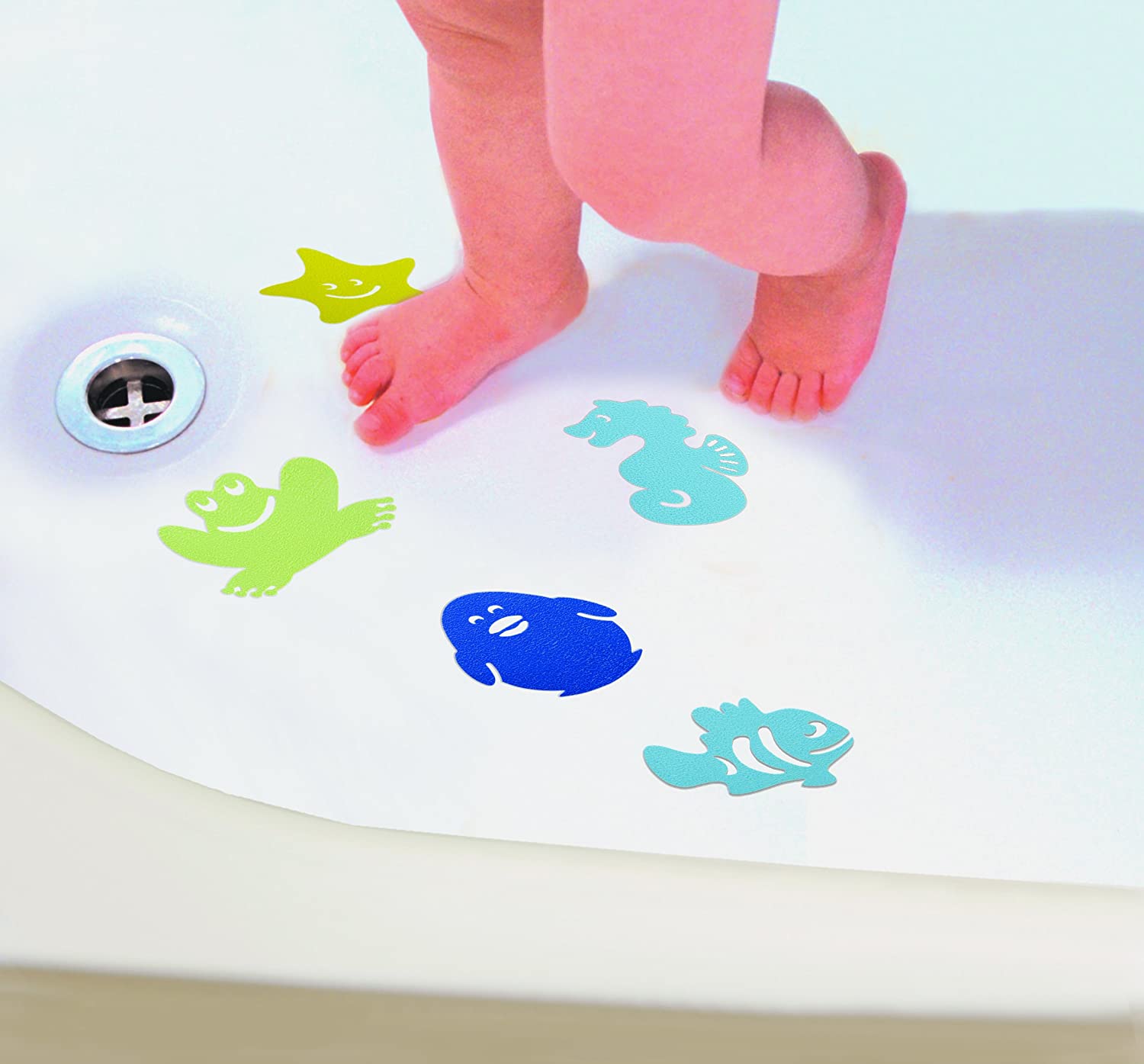 Dreambaby Whatch-Your-Step Anti-Slip Bath Mats (Pack Of 10, Multicoloured), 53 x 53 cm (Rectangular) - Image 2