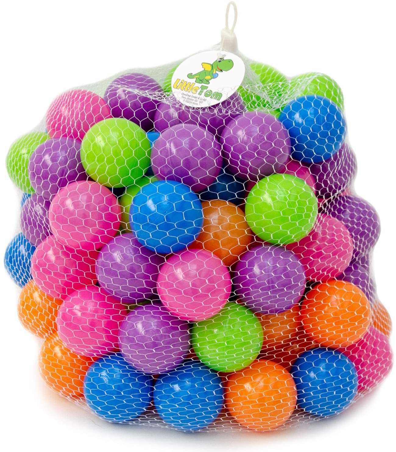 LittleTom 100 colorful hollow Plastic Balls Ø 6 cm to fill ball pits for baby - Image 3
