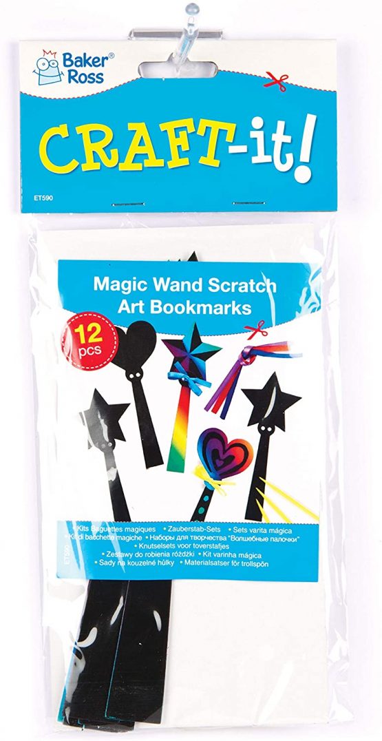 Baker Ross ET590 Magic Wand Scratch Art Bookmarks (Pack of 12) For Kids To Decorate, Arts and Crafts, 18cm - Image 3