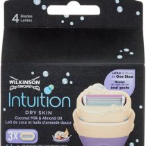 Wilkinson Sword Intuition Dry Skin Razor Blades for Women, 3 Count