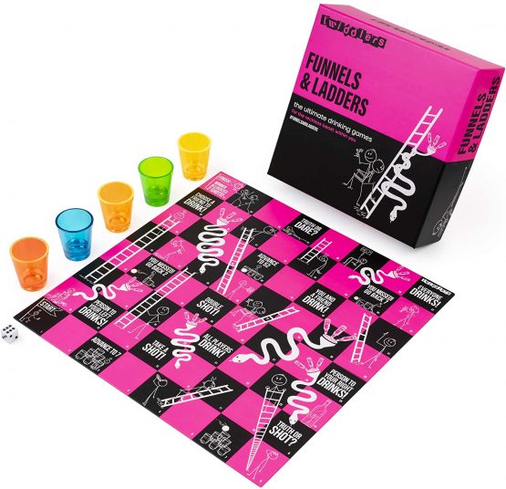THE TWIDDLERS - Snakes and Ladders themed Drinking Party Game, Funnels & Ladders - Image 2