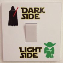 Star Wars Dark Light Side Light Switch Vinyl Sticker Bedroom Removable (Colour)