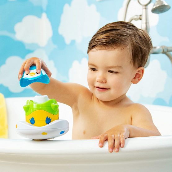 Munchkin Stack N' Match Bath Toy, Blue, Green and Yellow, 300 g, 051706 - Image 3