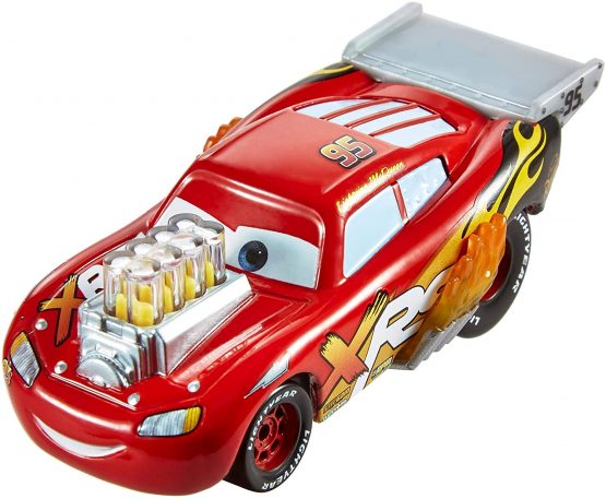 Disney Cars GFV34 Pixar's Cars XRS Drag Racing Lightning McQueen 1:55 Scale Die-cast Vehicle, Multicoloured