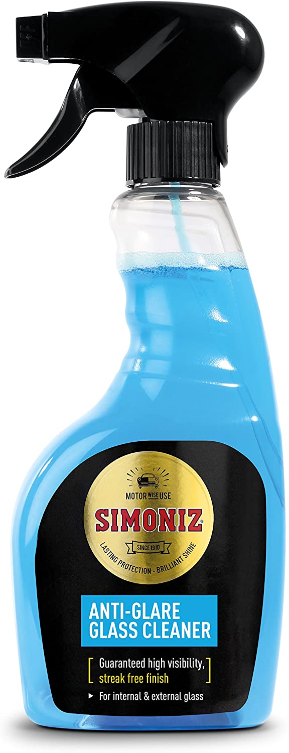 Simoniz Clear Vision Car Glass Cleaner Spray, Car Window Cleaner For Clear & Streak-Free Windows