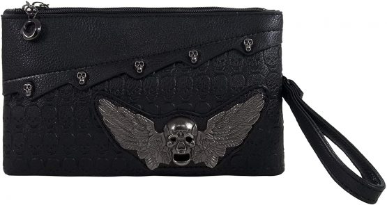 Gothic Skull Wing Ladies Handbag Clutch Evening Handbag | Backpack Rucksack Steam | Steam Punk Rock Goth GOTHX | School College PU Leather Bag - Image 2
