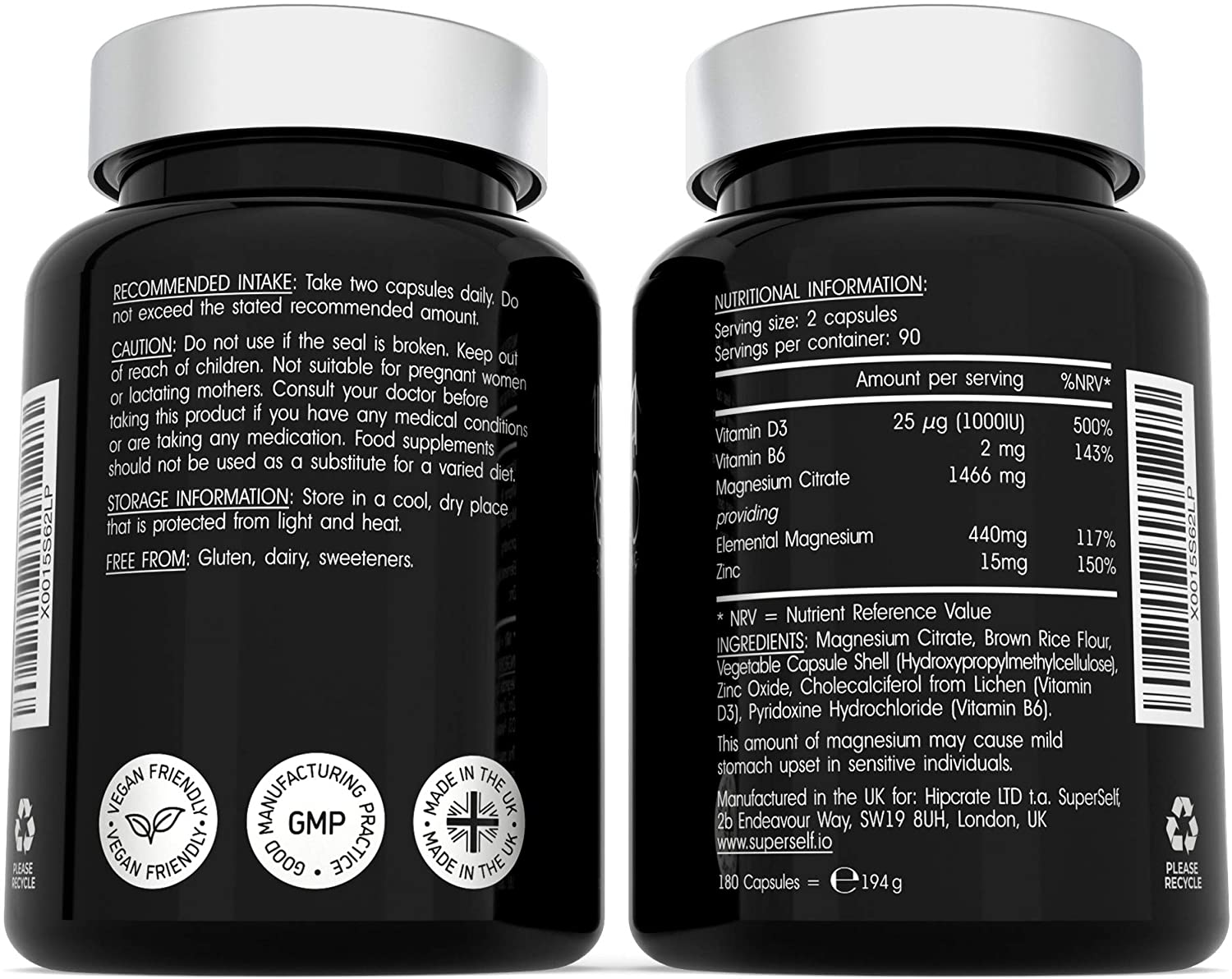 Magnesium Complex 1466mg, Magnesium and Zinc Supplements with Vitamin D3 & B6, Premium Supplements for Women & Men - Image 2