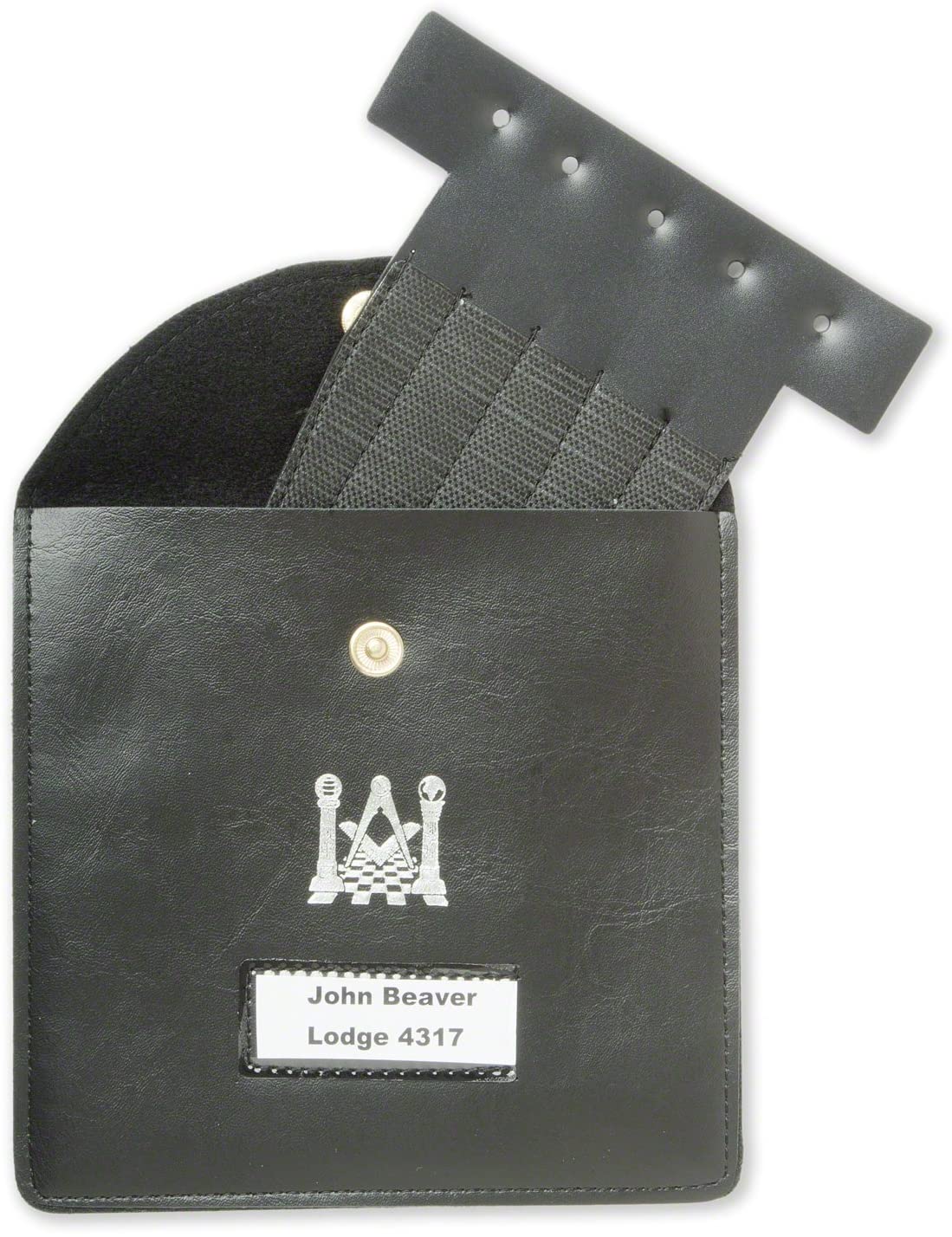 THE MASONIC COLLECTION, Regalia Pocket and Wallet Jewel Holder Leather Set, Store Jewels Comfortably - Image 3