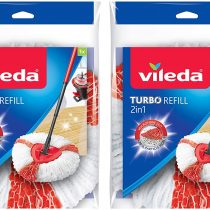 Vileda Turbo 2-In-1 Microfibre Mop Refill Red, Pack of 2