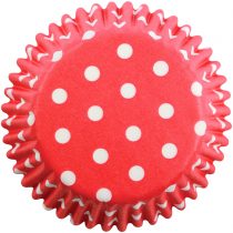 PME BC722 Red Polka Dots Paper Baking Cases for Cupcakes, Standard Size, Pack of 60