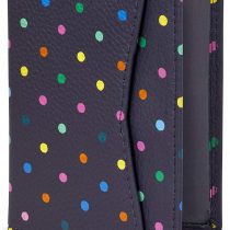 Polka Dot Leather Oyster Card Holder/Travel Pass Holder by 1642 (Blue)