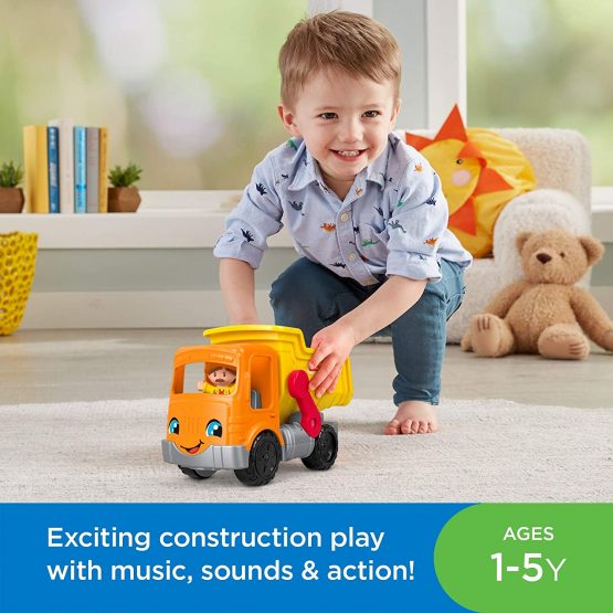 Fisher Price Little People Work Together Dump Truck Musical Toddler Toy GKR56 - Image 2
