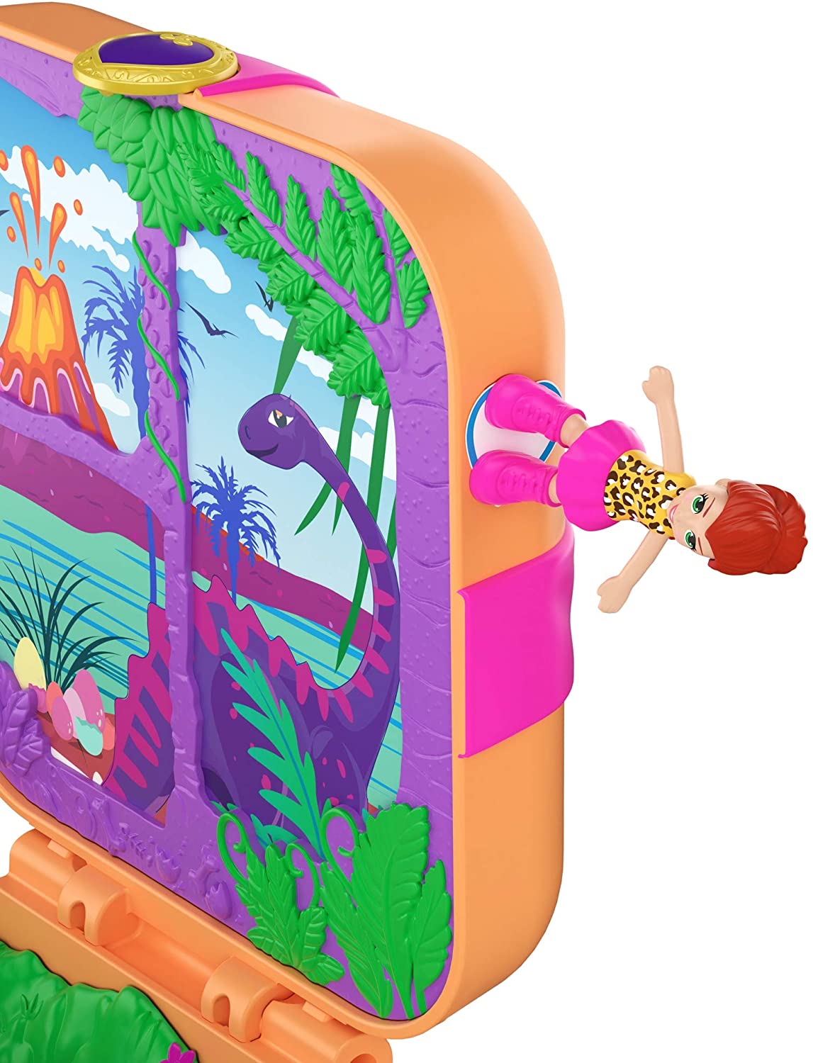 Polly Pocket GKV10 Dino Discovery Compact, Multi, Multicolor, Small - Image 4