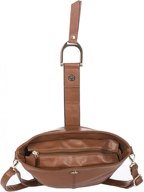Mabel Womens Vegan Leather Bucket Style Cross Body Shoulder Handbag - Lightewight Medium Size Everyday Bag - Frankie - Image 3