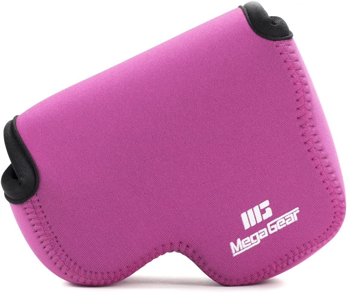 MegaGear MG787 Ultra Light Neoprene Case with Carabiner for Nikon Coolpix L340 Camera - Hot Pink