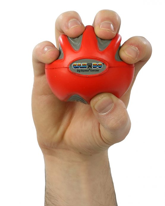 Hand exerciser - finger strengthener Cando Digi-Squeeze, red (light), 10-1971 - Image 3