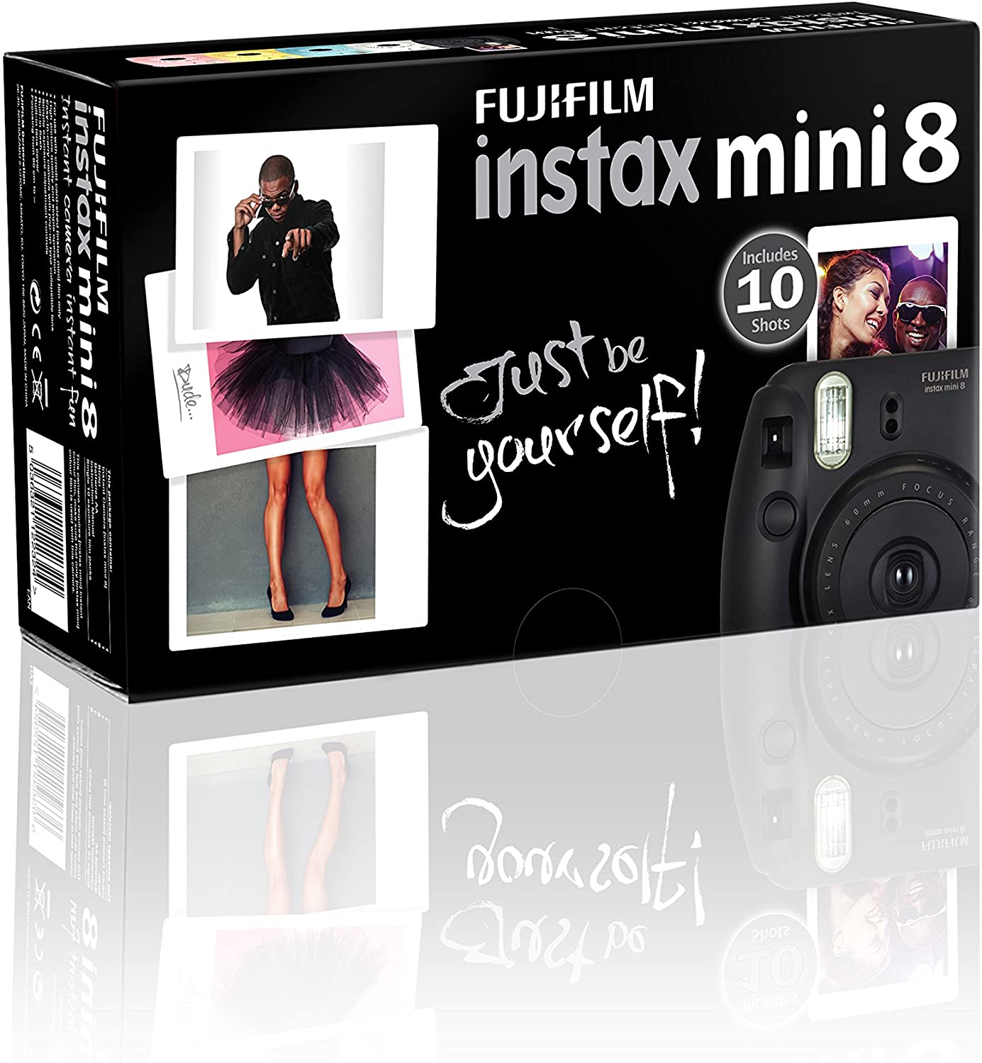 Fujifilm Instax Mini 8 Instant Camera with 10 Shots - Black - Image 2
