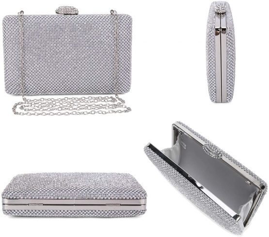 BAIGIO Evening Clutch Bag for Women Prom Party Wedding Purse Sparkly Crystal Rhinestones Ladies Handbag - Image 2