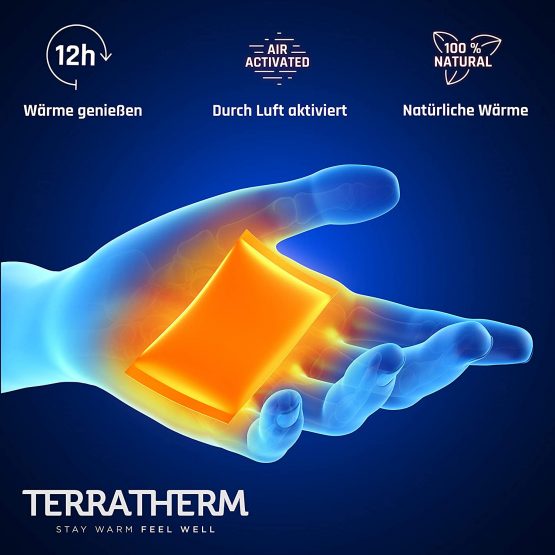 TerraTherm Hand Warmers, Pocket Hand Warmer - 5, 10 or 30 Pairs - for 12 hours of warm hands, Hand Heat Pads activated by air, 100% natural warmth, Pocket Heater - Image 4