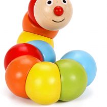 Classic World - Wooden Primary Colours Twist Caterpillar for Babies, Toddlers and Kids