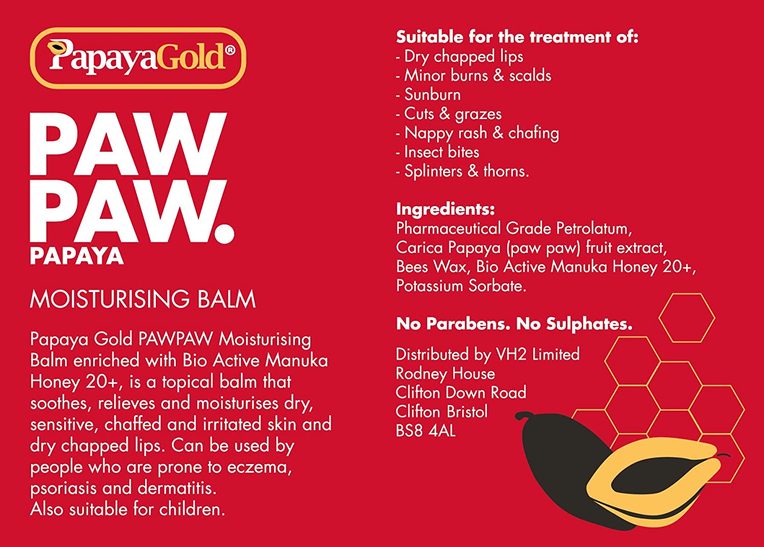 PapayaGold Paw Paw. Papaya Moisturising Balm, 25 g, As Shown in the Image, 25 g (Pack of 1) - Image 3