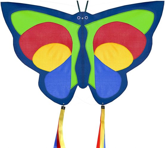 Wolkenstürmer Children Flying Dragon Butterfly - 1-line beginners kite for Kids, with poles