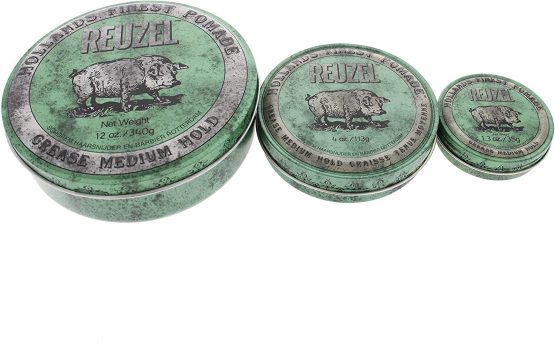 Reuzel Grease Medium Hold Pomade Green Pack of 1 x 12 Oz (340 g)) - Image 4