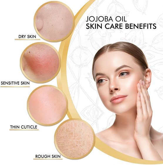 Kanzy Jojoba Oil Organic Cold Pressed 100% Pure 120ml Unrefined Hexane Free Carrier Oil for Hair Nails Body Skin & Face Body Oil-Certified - Image 4