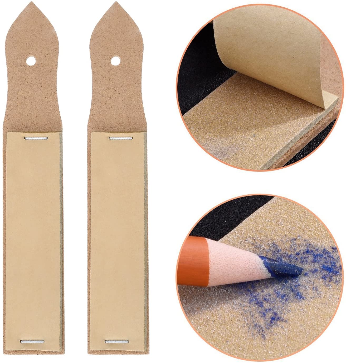 12 Pieces Blending Stumps and Tortillions Set with 2 Pieces Sandpaper
